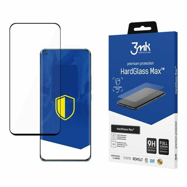 Szkło Hartowane 3MK Xiaomi Mi 11 Czarny FullScreen HardGlass Max