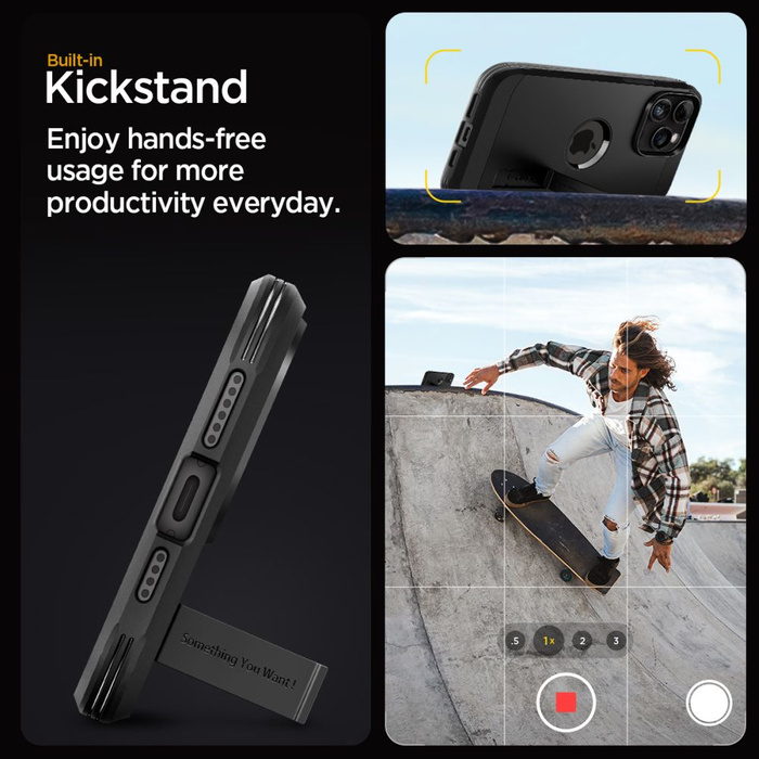 Etui Spigen Tough Armor Mag Magsafe iPhone 15 Pro Black Case