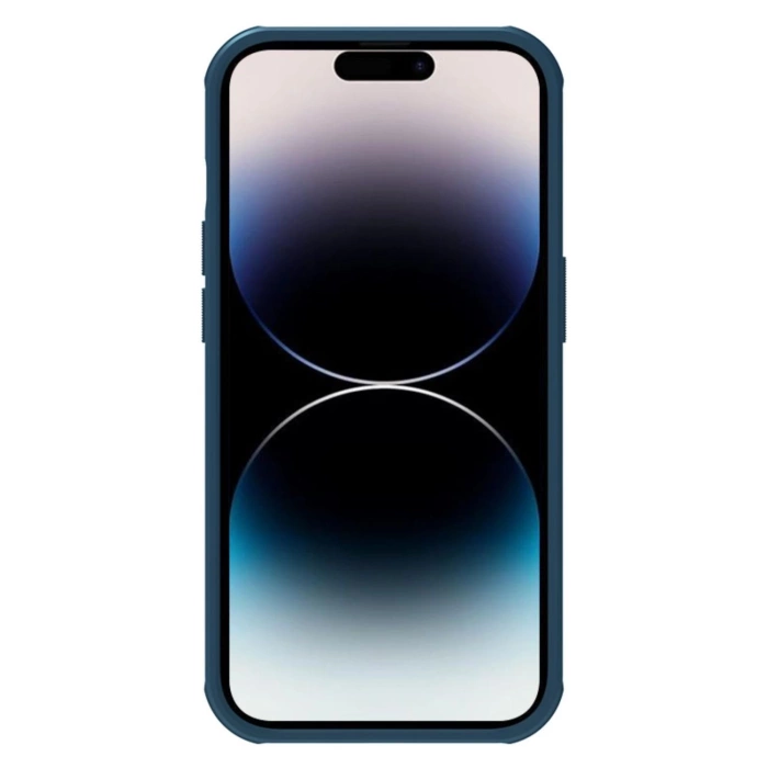 Etui Nillkin Super Frosted Shield Pro Magnetic Case etui iPhone 14 Pro Max z MagSafe magnetyczne niebieski
