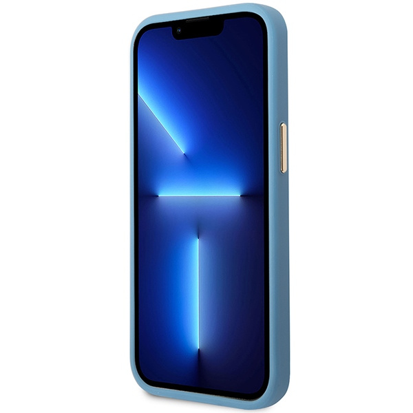 Etui Guess GUHMP14XU4GPRB iPhone 14 Pro Max 6,7" niebieski/blue hard case 4G Logo Plate MagSafe Case