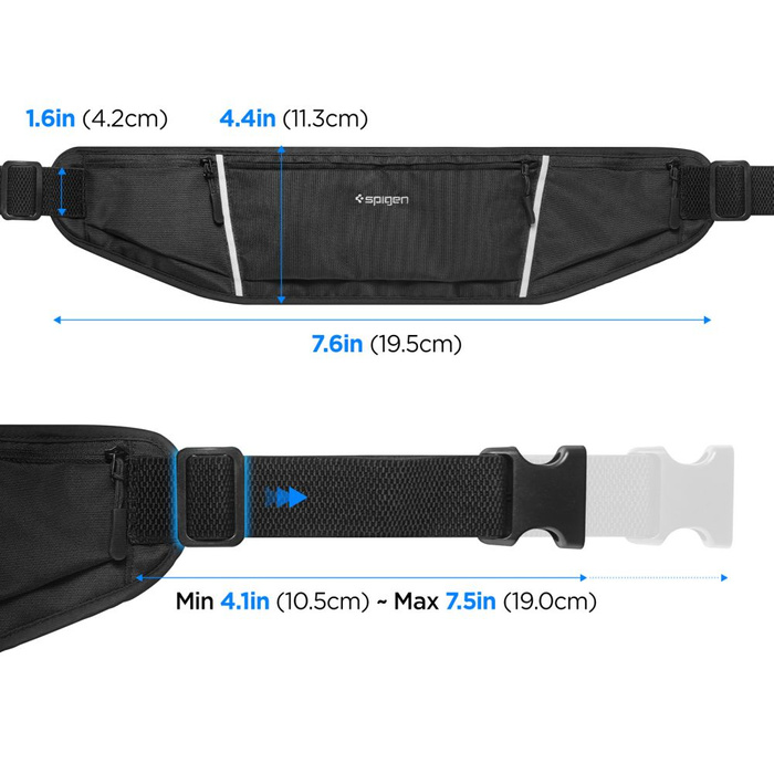OPASKA NA RAMIĘ SPIGEN A710 DYNAMIC SHIELD WAIST BAG BLACK
