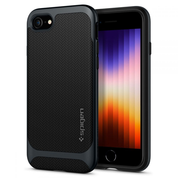 Etui SPIGEN iPhone SE 2022 2020 7 8 Neo Hybrid Metal Slate Szare Case