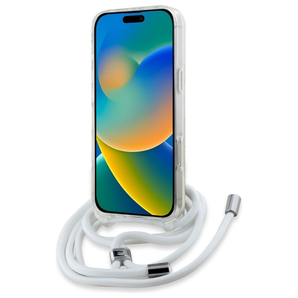 Etui Karl Lagerfeld iPhone 16 6.1" transparent hardcase IML Crossbody Monogram Karl & Choupette Head MagSafe