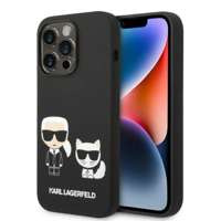 Etui KARL LAGERFELD Apple iPhone 14 Pro Liquid Silicone Karl & Choupette Magsafe Czarny Hardcase