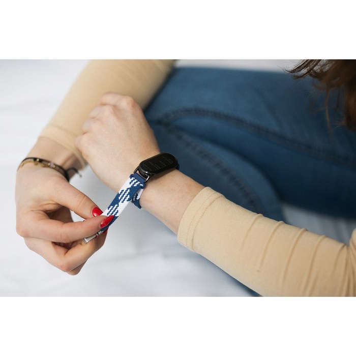 FORCELL F-DESIGN FX5 pasek do XIAOMI Mi Band 8 biało niebieski