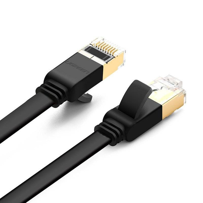 Kabel Sieciowy UGREEN Ethernet RJ45 Cat.7 STP Płaski 3m Czarny