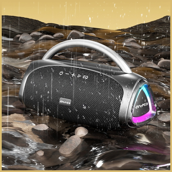 Głośnik bezprzewodowy AWEI KA39 100W     Bluetooth 5.3 przenośny zewnętrzny czarny