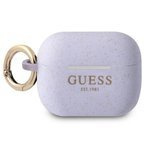 Etui GUESS Apple AirPods Pro Silicone Glitter Purpurowy Case