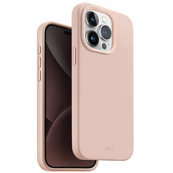 Etui UNIQ etui Lino Hue iPhone 15 Pro 6.1" Magclick Charging różowy/blush pink Case