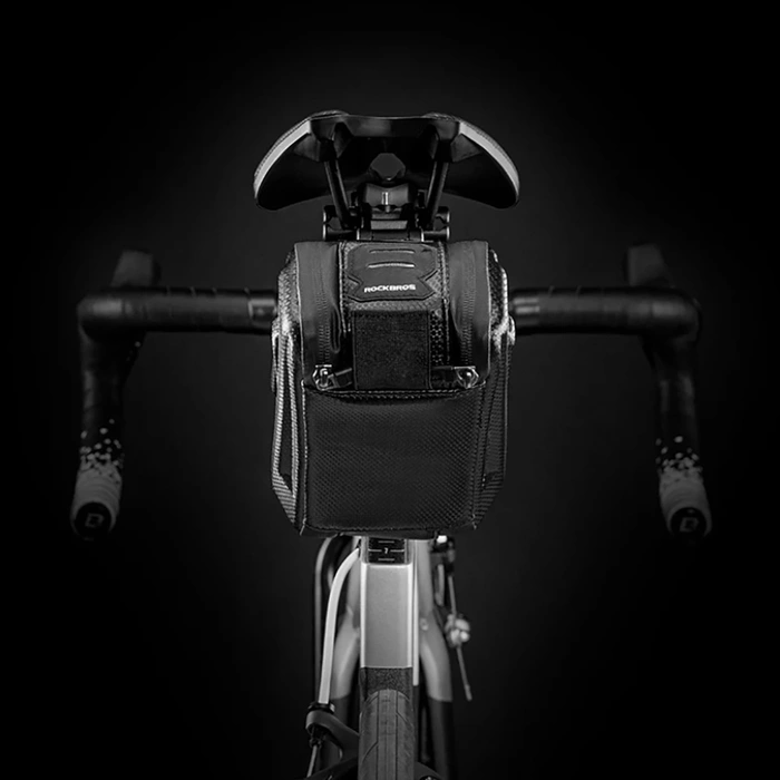 Torba Rockbros B69 rowerowa podsiodłowa 1.7l z systemem łatwego zwalniania - czarna