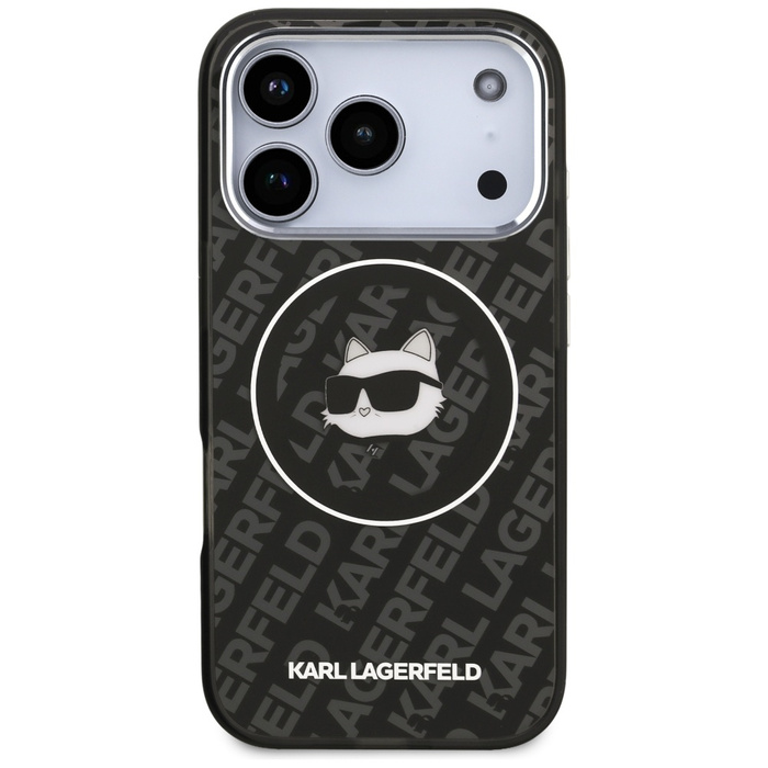 Etui Karl Lagerfeld IML Choupette Head   Logo MagSafe do iPhone 17 Pro Max czarny