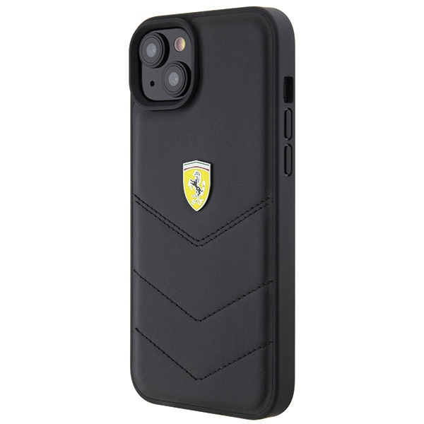 Etui Ferrari FEHCP15MRDUK iPhone 15 Plus 6.7" czarny/black hardcase Quilted Metal Logo Case