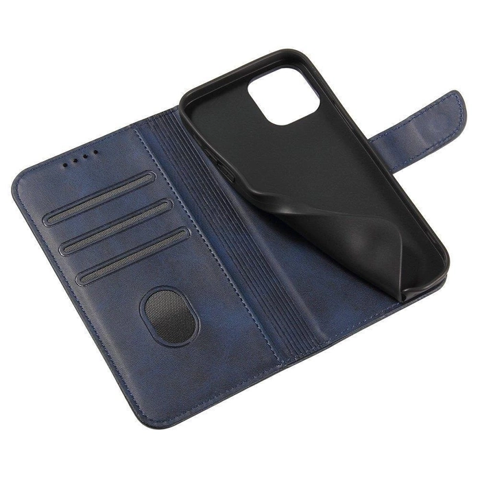 Magnet Case elegancki futerał etui pokrowiec z klapką i funkcją podstawki Xiaomi Redmi Note 11S / Note 11 niebieski