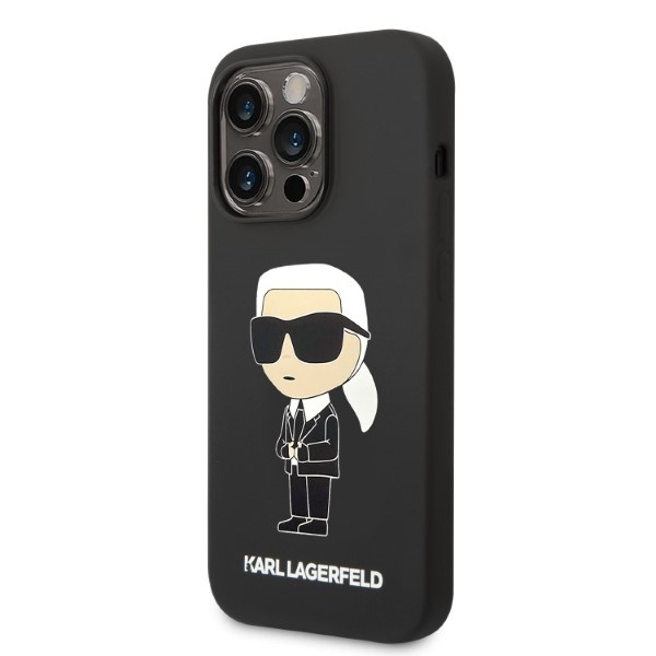 Etui KARL LAGERFELD Apple iPhone 14 Pro Silicone NFT Ikonik Magsafe Czarny Hardcase
