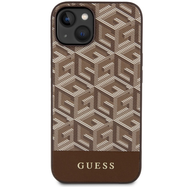 Etui Guess GUHMP14MHGCFSEW iPhone 14 Plus 6,7" brązowy/brown hard case GCube Stripes MagSafe Case