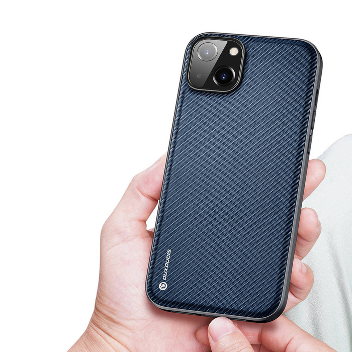 Dux Ducis Fino etui pokrowiec pokryty nylonowym materiałem iPhone 14 Max niebieski