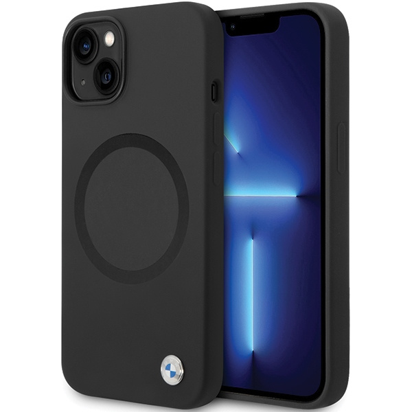 Etui BMW BMHMP14SSILBK2 iPhone 14 6.1" czarny/black Signature Liquid Silicone MagSafe Case