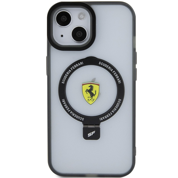 Etui Ferrari FEHMP15SUSCAK iPhone 15 6.1" czarny/black hardcase Ring Stand 2023 Collection MagSafe Case