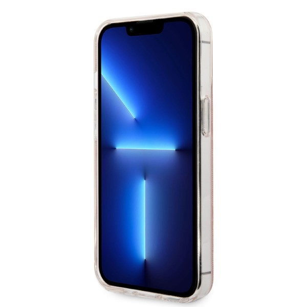 Zestaw Etui Guess Case+ Charger iPhone 13 Pro różowy/pink hard case 4G Print MagSafe