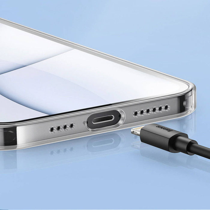 Etui Baseus Frosted Glass Case pokrowiec do iPhone 13 Pro Max sztywna obudowa z żelową ramką przezroczysty (ARWS000802)