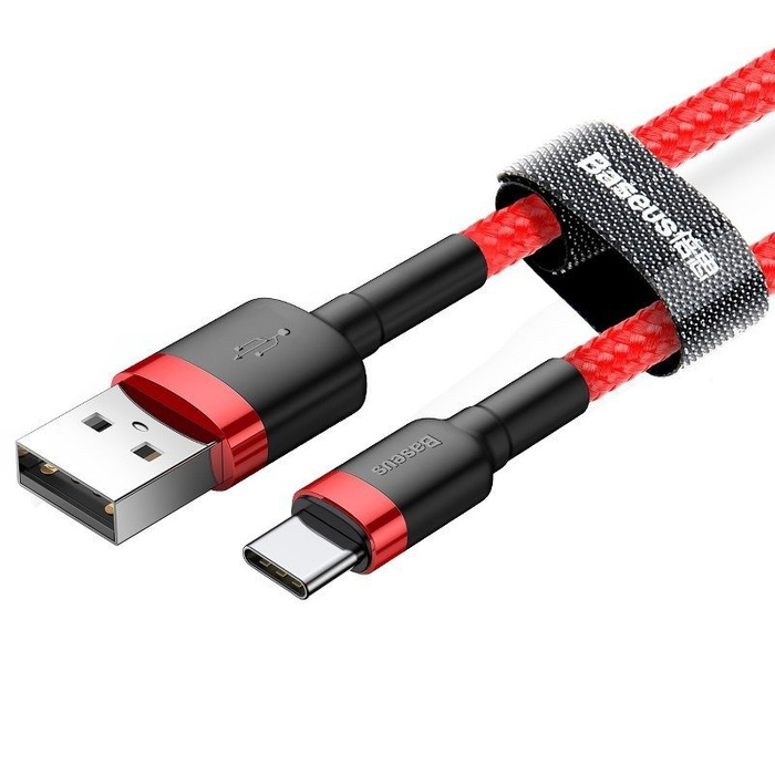 Kabel  BASEUS USB-C Cafule 3A 1m czerwony