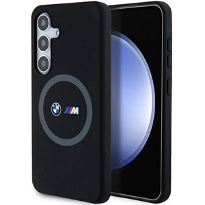 Etui BMW BMHMS24S23SROK Galaxy S24 S921 czarny/black hardcase M Silicone Printed Ring MagSafe Case