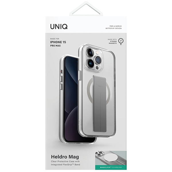 Etui UNIQ etui Heldro Mag iPhone 15 Pro Max 6.7" Magclick Charging przeźroczysty/lucent clear Case