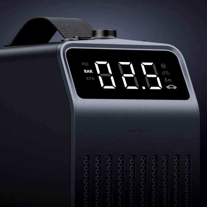 Pompka elektryczna Ugreen 150 PSI 12V do opon samochodowych z wyświetlaczem cyfrowym - szara