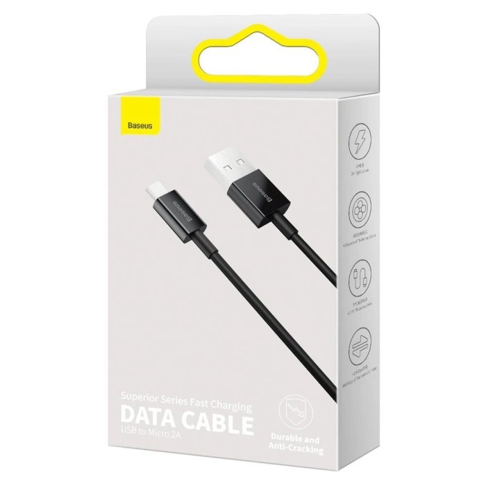 Kabel Baseus Superior USB-A / micro USB 2A 1m - czarny