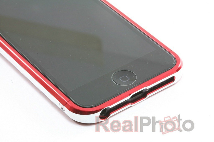 Etui LJY Sword 5+ iPhone 5 5S SE Aluminium Bumper Ramka RED