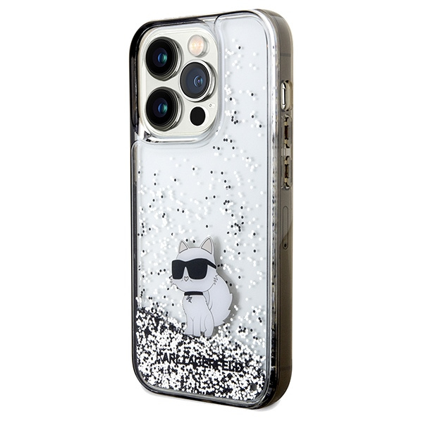 Etui Karl Lagerfeld KLHCP14XLKCNSK iPhone 14 Pro Max 6.7" transparent hardcase Liquid Glitter Choupette Case