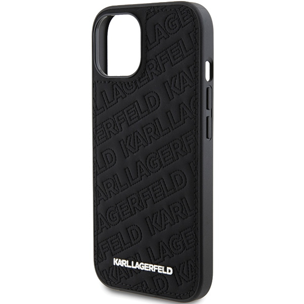 Etui Karl Lagerfeld KLHCP15MPQKPMK iPhone 15 Plus 6.7" czarny/black hardcase Quilted K Pattern Case