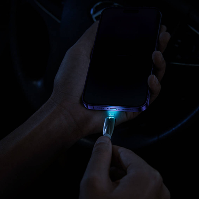 Baseus Glimmer Series kabel z szybkim ładowaniem USB-C - Lightning 480Mb/s PD 20W 1m biały