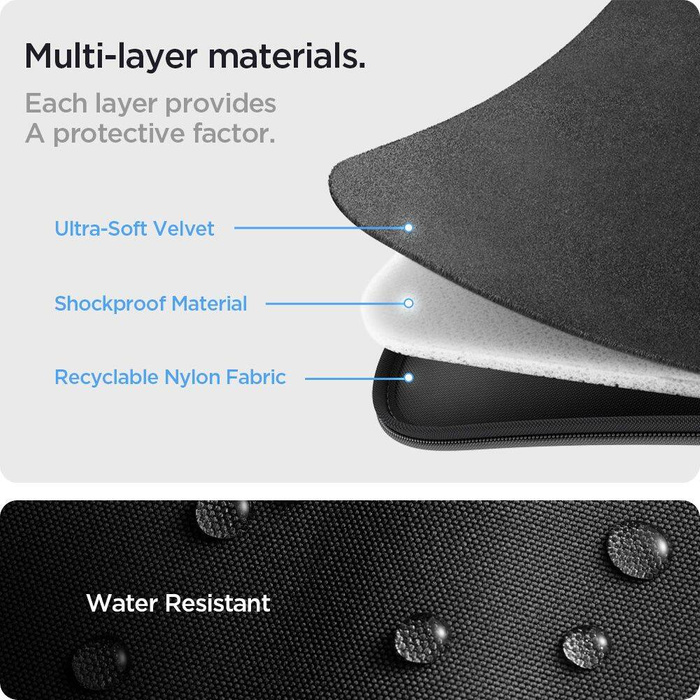 ETUI SPIGEN BASIC POUCH LAPTOP 15-16 BLACK