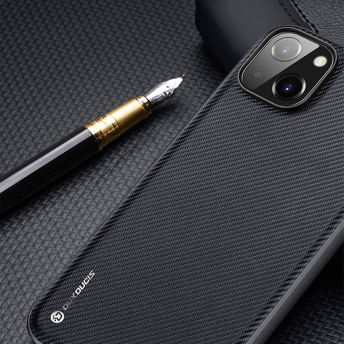 Dux Ducis Fino etui pokrowiec pokryty nylonowym materiałem iPhone 14 Max niebieski
