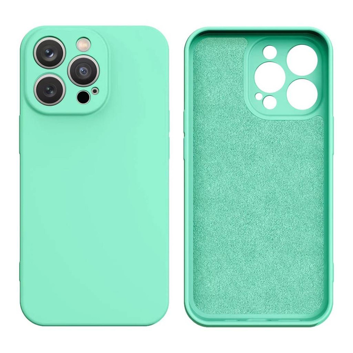 Etui Silicone case etui iPhone 13 Pro Max silikonowy pokrowiec miętowozielone Case