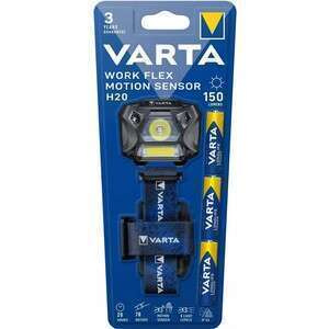 VARTA latarka czołowa LED Work flex motion sensor H20 150lm 18648 + 3 x baterie R3 (AAA)