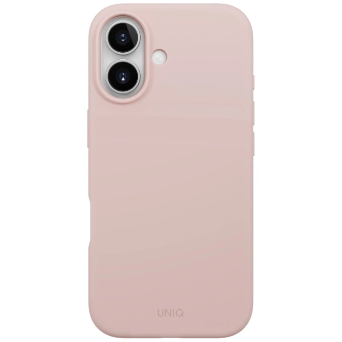Etui UNIQ Lino do iPhone 17 Magclick     Charging różowy