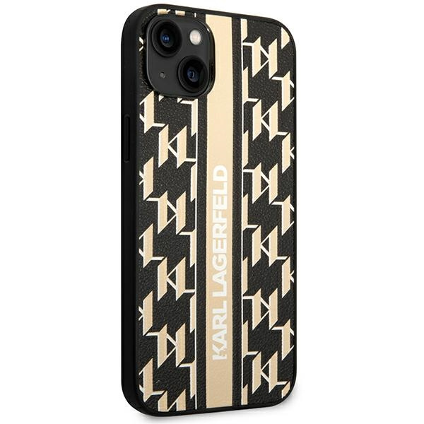 Etui KARL LAGERFELD Apple iPhone 14 Monogram Stripe Brązowy Hardcase