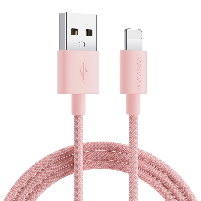 Kabel Joyroom S-2030M13 ze złączami Lightning i USB-A o długości 2 m - różowy