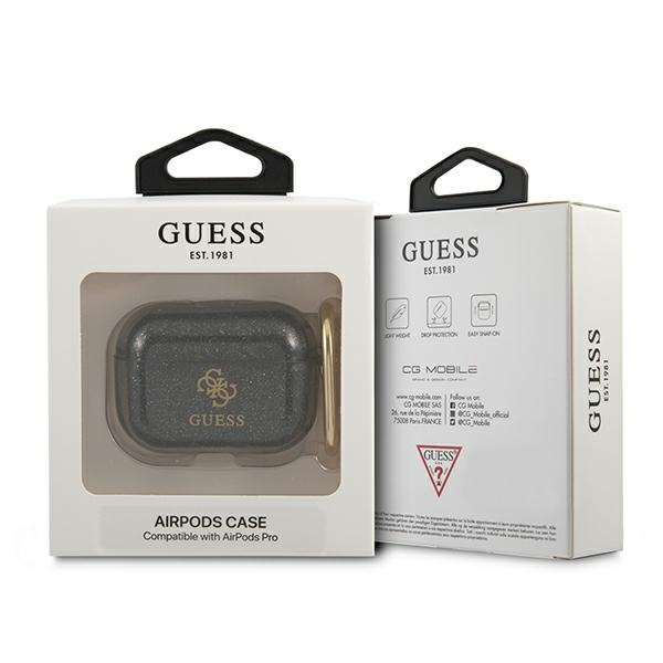 Etui GUESS Apple AirPods Pro Glitter Collection Czarny Case