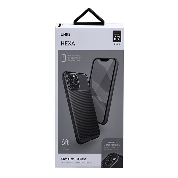 UNIQ etui Hexa iPhone 12 Pro Max 6,7" czarny/midnight black
