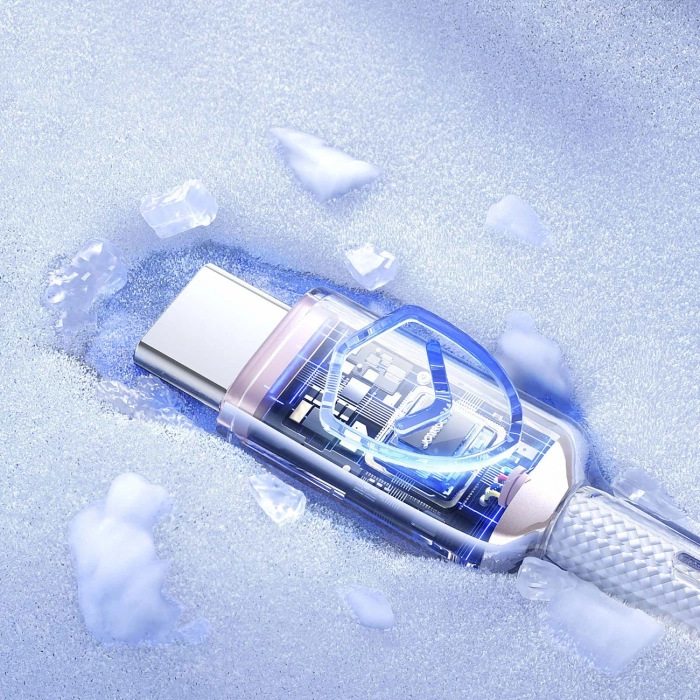 Kabel Joyroom S-A42 Crystal-Clear Series 60W USB-C - USB-C 1,2m - biały