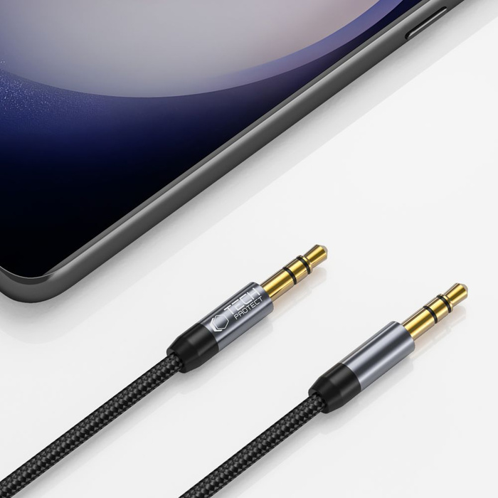 KABEL Tech-protect Ultraboost Aux Mini Jack 3.5mm Cable 150cm Black