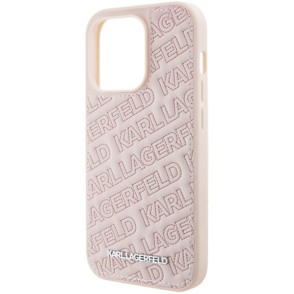 Etui Karl Lagerfeld KLHCP15LPQKPMP iPhone 15 Pro 6.1" różowy/pink hardcase Quilted K Pattern Case