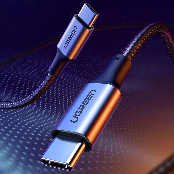 Kabel Ugreen US316 70428 USB-C - USB-C PD QC FCP 100W 5A 480Mb/s 1.5m - szary
