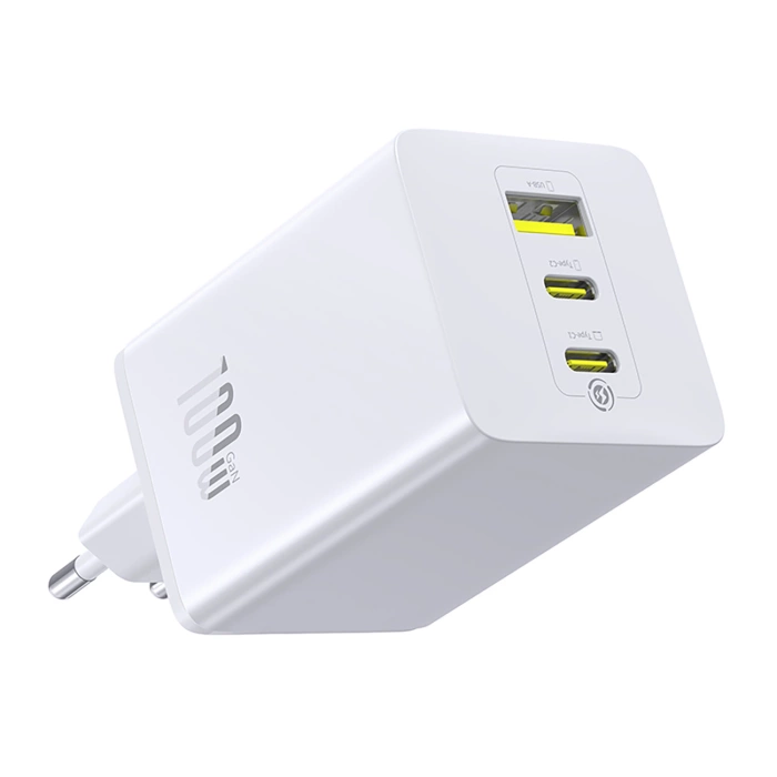 Ładowarka sieciowa Baseus EnerFill FE11 2 x USB-C / USB-A 100W - biała
