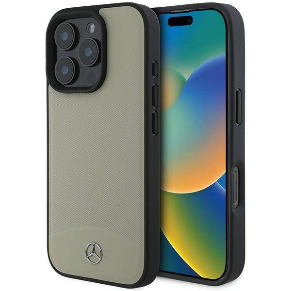Etui Mercedes iPhone 16 Pro Max 6.9" beżowy/beige hardcase MB Textured and Plain Leather MagSafe
