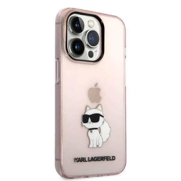 Etui KARL LAGERFELD Apple iPhone 14 Pro Ikonik Choupette Różowy Hardcase