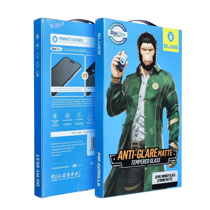 Szkło Hartowane 5D Mr. Monkey Glass - Apple iPhone 16 Pro czarny (Strong Matte)